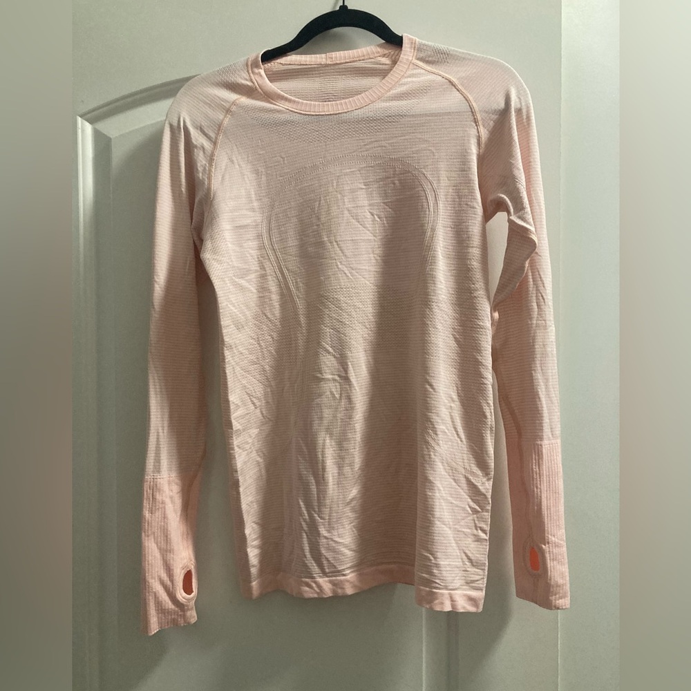 Lululemon Swiftly Tech Womens 10 Long Sleeve Lightweight Pink Athletic Shirt